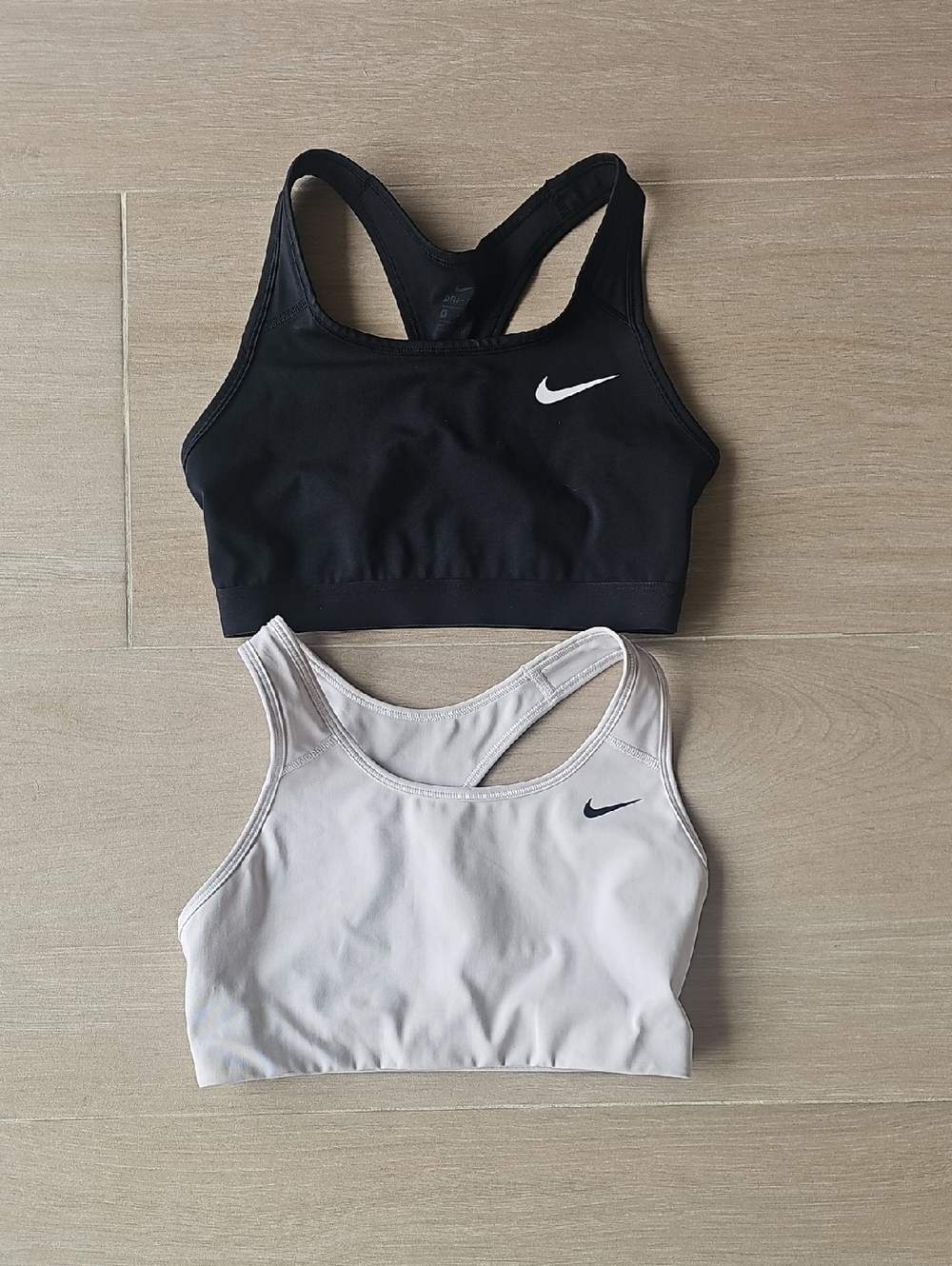 Nike Racerback Sports Bras — Black & White